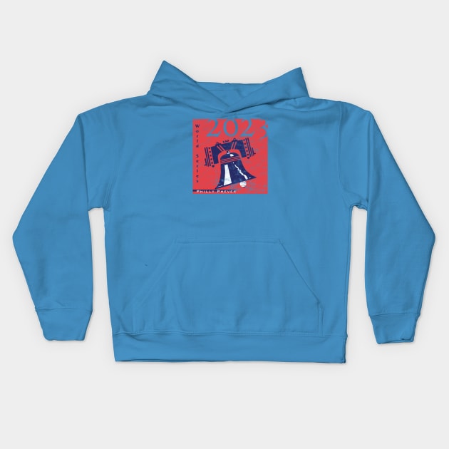 Phillies 2023 World Series distressed Kids Hoodie by YOPD Artist